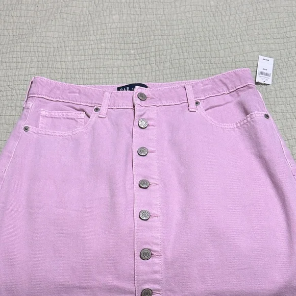 NWT GAP Light Pink Button-Front Pencil Skirt - Picture 4 of 6